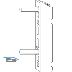 ROTO NT/NX Eckband K6/130 P6/150 h�hen-/anpressdruckverstellbar silber