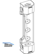 ROTO NX Axerlager P6/100 seitenverstellbar PVC 2 Bohrzapfen 6 mm silber