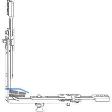 ROTO NT/NX Eckumlenkung f�r Bodenschwelle 1V Falzluft 10 mm silber