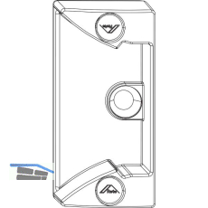 ROTO NX Schn�pper Rahmenteil Eurofalz 30 mm Falzluft 12 mm 13V mit Zapfen silber
