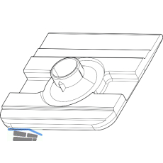 ROTO NT/NX Falzauflauf Fl�gelteil Falzluft 13 mm Falztiefe 21 mm grau (350403)
