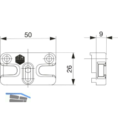 MACO Schlie�teil iS PVC 12/20-13, K�MMERLING 88+, +1mm, silber (364697)