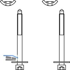 GU Timberstep Eckverbinder-Befestigungsset unten