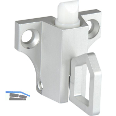 Oberlichtschnapper ALU Hebelzug und Falle aus Nylon silber