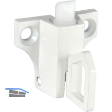 Oberlichtschnapper ALU Hebelzug und Falle aus Nylon wei� RAL 9010