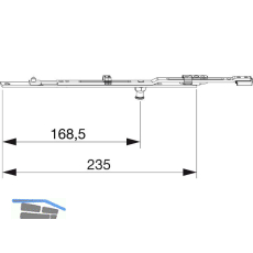 MACO MM Stulpverl�ngerung i.S. verl�ngerbar f�r Bodenschwelle 18L, L=235 mm
