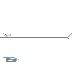 MACO MM Abdeckstulp f�r Eckumlenkung, L=90 mm, Stahl verzinkt silber (357960)