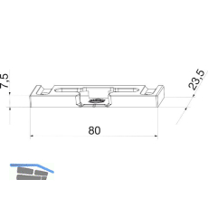 MACO Kippschlie�teil PVC Bodenschwelle MAICO TRANSIT FT 24 mm universal silber