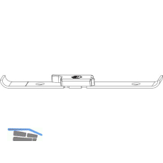 MACO MM Hebeteil, Falzluft 4 mm, Versatz 9 mm, f�r T�rschnapper, silber, rechts