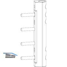 MACO Ecklagerband MAMMUT 180kg PVC, mit 5 mm Tragezapfen L=23 mm, wei� (227695)