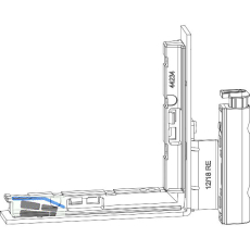 MACO Falzecklagerband DT160 mit �V, 12/18-13 mm, links, mit Unterlage, silber