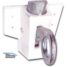 Oberlichtschnapper KU, Zamakfalle, Hebel Stahl, Geh�use Kunststoff braun