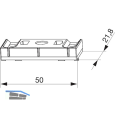 MACO Schlie�teil �ffnungsbegrenzung, f�r Kunststoffprofile, silber (228092)