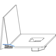 MACO MM Spaltabdeckung 13V, rechts oben, silber (357090)