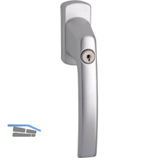 MACO Fenstergriff HARMONY - Sperrzylinder, VK 7x43 mm, Alu silber eloxiert