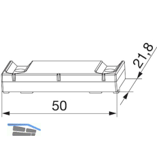 MACO Auflauf f�r Bodenschwelle TROCAL und GKG, Rahmenteil, silber (370252)