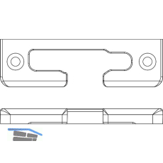 MACO Kippschlie�teil iS waagrecht Eurofalz 24 13V, f�r Bodenschwelle, links