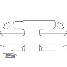 MACO Kippschlie�teil iS waagrecht Eurofalz 24 13V, f�r Bodenschwelle, rechts