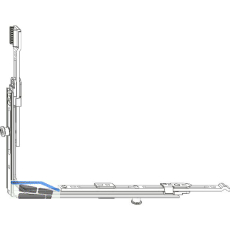 MACO MM Eckumlenkung variabel Kipp-Dreh 2 iS waagrecht verl�ngerbar silber