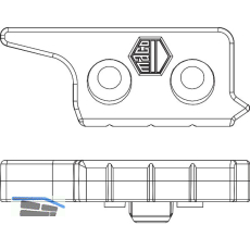 MACO MM Hebeteil 12L, Eurofalz 20mm, 9V, mit Positionszapfen 8x4, rechts, silber