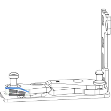 MACO Ecklager POWER f�r Bodenschwelle, 13V, rechts, silber (227286)