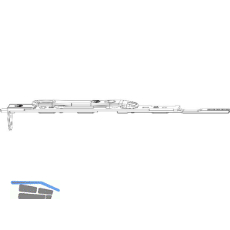 MACO MM Endverschluss Stulpfl�gelgetriebe Euronut unten mit Spreizhebel