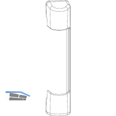 MACO Abdeckung Scherenlager DT160 perlhellgrau/silber RAL 2022 (369608)
