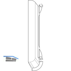 MACO Fr�sabdeckung Scherenlager DT160 4/18-13, rechts, grau
