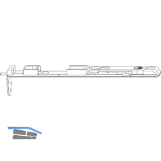 MACO MM Kantriegel unten MM-KS, Eurofalz FT 24 mm, 13V, L=170 mm, silber