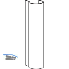 ROTO NX Abdeckkappe Dreh- und Kippfl�gel�berschlagband P PVC R01.2 neusilber