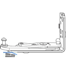 ROTO NT/NX Ecklager Designo K32 PROFINE 76/88 silber links