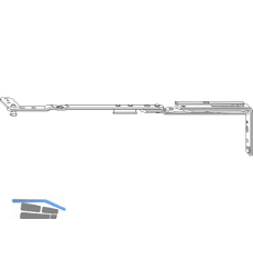 ROTO NT/NX Axerarm Designo K32 PROFINE 76/88 Gr. 250 silber rechts