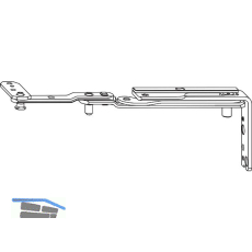 ROTO NT/NX Falzaxerarm Designo K32 PROFINE 76/88 silber links