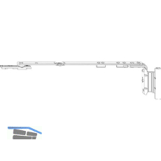 ROTO NX Axerarm P TiltFirst 12/20-13 Gr. 350 FFB 601-800 mm silber rechts