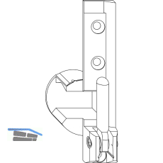 MACO Ecklager TO, 12/20 mm, rechts, 130 kg, silber (54722)