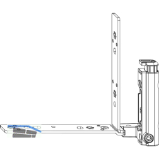 MACO Falzecklagerband TO mit �V, 12/20-9 mm, links, 130 kg, silber (54725)