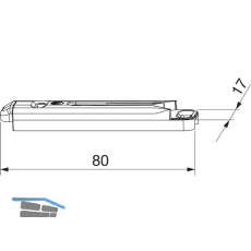 MACO MT Zweitscheregeh�use f�r PVC, K�MMERLING Eurodur 3S, silber (54665)