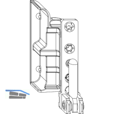 MACO Ecklager DT130 4/18 mm 130 kg silber links (55093)
