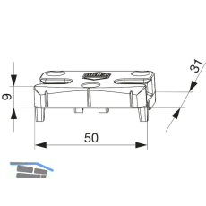 MACO Schlie�teil iS PVC 12/20-13, GEALAN/IVAPER/K�MMERLING, silber (96429)