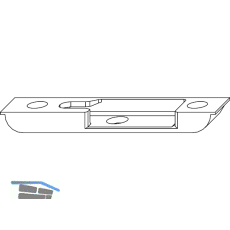 MACO Schlie�teil iS, Falzluft 4 mm, Versatz 9 mm, rechts, silber (96565)