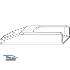 MACO Schlie�teil Falzluft 12 glatt Eurofalz 18 mm 9V 2 Verschraubungen silber