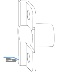 MACO Anpressverschluss einbohrbar Rahmenteil, Eurofalz 24 mm 13V (357741)