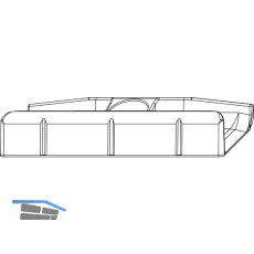 MACO Schlie�teil Falzluft 12 glatt Eurofalz 20 mm 9V silber (34981)