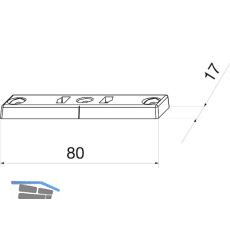 MACO Schlie�teil �ffnungsbegrenzung, 12L, Eurofalz 18 mm, H=6,5 mm, silber