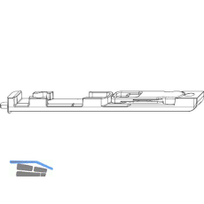 MACO Kantriegel unten, f�r 4 mm Falzluft, R8, L=170 mm, silber (55409)