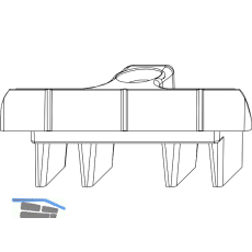 MACO Schlie�teil f. gegen�berliegende Beschlagsnut, 3-flg. Fenster (34618)