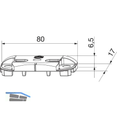 MACO Schlie�teil iS PVC 12/20-13, REHAU Geneo, silber (362358)