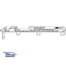 MACO MM Kantriegel unten links MM-KS, f�r Beschlagsnut, silber (214446)