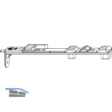 MACO MM Kantriegel oben rechts MM-KS, f�r Beschlagsnut, L=165mm, silber (214336)