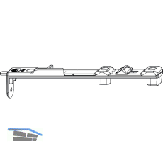 MACO MM Kantriegel oben links MM-KS, f�r Beschlagsnut, L=165 mm, silber (214337)